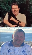 Old photographs — separate pictures of father and son